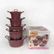 High Quality Snowflake Shape Kitchen Die-cast Aluminum Cookware Set