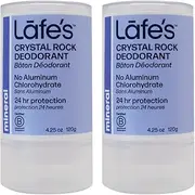 Lafe's Crystal Rock Deodorant (Pack of 2) With Natural Mineral Salts, 4.25 oz Each