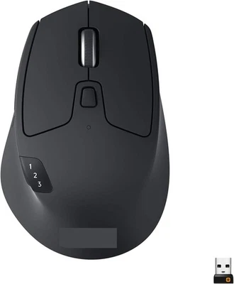 M720 Triathlon Wireless Mouse Bluetooth USB Receiver Black