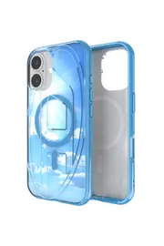 [Diesel] Diesel - Oval D Case with Magsafe iPhone 16 - Cases - Unisex - Blue Blue