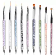 TOCOLES Nail Art Brushes 9PCS Nail Brushes for Nail Art with Nail Liner Brush...