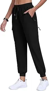 [MoFiz] Women's Cargo Pants with Pockets Lightweight Quick Dry Outdoor Travel Hiking Pants Running Joggers Sweatpants