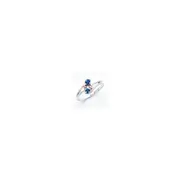 14k White Gold 3mm Sapphire A Real Diamond ring