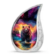 Grizzly Bear Urn - Tear Drop Urns For Ashes - Urns For Ashes Adult Male