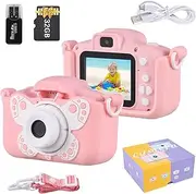 X7 Camera Camera Digital Camera 1080P Video Camera for 20Mp Dual Lens 2.0 NCH Ps Screen Built-in Battery Cute P Frames Nteresting Games with 32Gb Ry Card USB Card Pink
