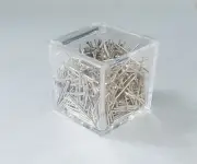 6 Troy oz of 99.9% Pure Silver in 2" Acrylic Cube. Easy Melting Form