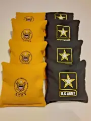 8 Cornhole Bag Bean Set Embroidered U S United States Army
