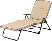 JSEIAJB Foldable Steel Outdoor Chaise Lounge Folding Bed Lounger Furniture Foldable Bed for Adults