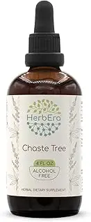 Chaste Tree B120 Alcohol-Free Herbal Extract Tincture, Super-Concentrated Organic Chaste Tree (Vitex Agnus-Castus) Dried Berry (4 fl oz)