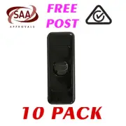 10 x 1 Gang 2 Way Architrave Switch - BLACK - Electrical Light Switch - SAA
