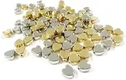 Heart Spacer Beads, 100 Pcs Acrylic Cute Heart Spacer Beads Small Hole Loose Bead for DIY Jewelry, Jewelry Making, Valentine's Day Gift, Art Craft Making Accessories (Gold, Silver)