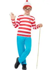 Where's Wally? Licensed Cartoon TV Film Waldo Fancy Dress Costume Book Week