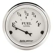 AutoMeter Old Tyme White 2 1/16in Fuel Gauge for Ford - 1605