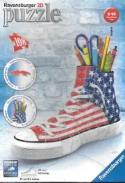 Ravensburger #124594 3D Puzzle American Flag Sneaker 108 Pieces - NEW/Sealed