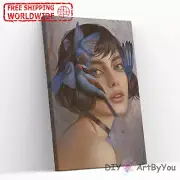 Paint By Numbers Kit Woman Abstract Kids Beginner Framed Painting Canvas Home