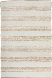 Nyla Natural Off-White Striped Jute Rug