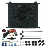 34 ROW TRANSMISSION OIL COOLER FAN 10AN HOSE FITTING 180F TEMPERATURE SWITCH KIT
