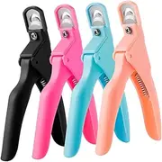 FRCOLOR 4pcs Professional Nail Scissors U-shaped Nail Cutter for All Types Manicure Tools with Ergonomic Design Random