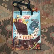 Trader Joe’s Texas Reusable Shopping Bag Cowboy Boot Armadillo Yellow Rose