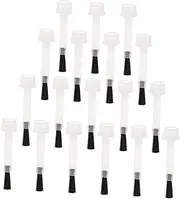 LOLIPPYY 20Pcs Nail Polish Replacement Brushes for DIY Nail Art Mini Nylon Applicator for Easy Replacement Nail Shop Supplies for Salon Home Use