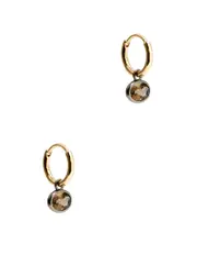 BY Pariah Orbit 14kt Gold Hoop Earrings - Grey - One Size One Size