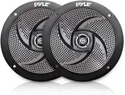 Pyle Marine Speakers - 5.25" Inch Low Profile Slim Style Waterproof Wakeboard Tower and Weather Resistant Outdoor Audio Stereo Sound System with 180 Watt Power - 1 Pair in Black (PLMRS5B), White