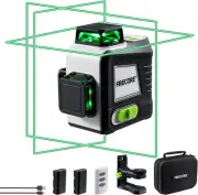 Laser Level 360 Self Leveling, 3 x 360° High Brightness Green Cross Line Laser L