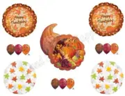 THANKSGIVING CORNUCOPIA DINNER BANQUET Balloons Decoration Supplies Pumpkin