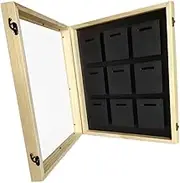 Generic Medals Display Case with Hanging Holes Table or Wall Mount Acrylic Panel Organizer Shadow Box Frame for Runners Badge Pins