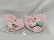 Hello Kitty Plush Elastic Hair Tie Ponytail Holder heart Blue Sanrio Japan