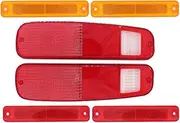 NewYall Left Right Tail Light Lens Only Taillamp Housing and Side Marker Light Fender Automotive Replacement Parts for Ford F150 F250 E150 Econoline Bronco