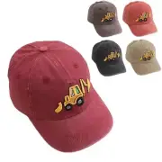 Excavator Embroidered Baby Baseball Cap Adjustable Kids Baseball Caps Children