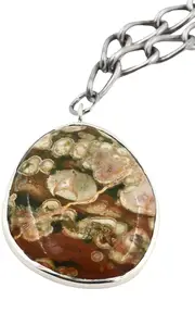 [Tohum] Magical Nature Rainforest Jasper Pendant Necklace