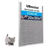 UBeesize 20x30x1 Reusable Electrostatic Washable Metal Furnace Air Filter - New