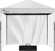 3x3m Ultra Compact Folding Gazebo, Walls, Carry Bag, Portable Outdoor Popup Marquee for Camping Beach, White