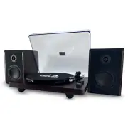 Victor Lincoln Record Player with Detached Stereo Speakers and Bluetooth In/Out
