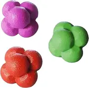 DECOMELODY 3Pcs Hexagonal Reaction Balls Agility Training Balls for Enhanced Hand Eye Coordination and Reaction for Sports Drills and Fitness Exercises