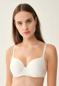 在飛比找ZALORA購物網優惠-Ecru Basic Padded Bras, Half-P