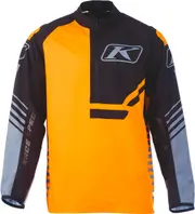 Klim Revolt 1/4 Zip, functional shirt , color: Black/Orange/Grey , size: XXL