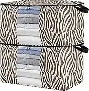 sanluoli 90L 2 Pack Under Bed Toy Storage with Reinforced Handles, clear window Bedroom Closet Storage