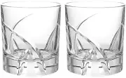 RCR CRYSTAL DA VINCI GROSSETO DOUBLE OLD FASHIONED TUMBLERS 29cl (PAIR) NEW