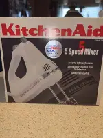 KitchenAid KHM5TB Ultra Power Hand Mixer White “ Breast Cancer” Cook For Cure 5
