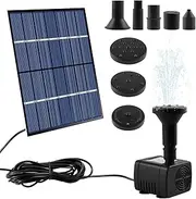 Solar Fountain with 8 Nozzles Multipurpose Solar Pond Pump Solar Powered Fountain Water Pump Portable Solar Power Water Pump Panel Kit for Garden Small Pond Pool Fish Tank Bird Bath
