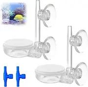 Proxima Direct 2 Pack Aquarium Air Stone 3.5CM Fish Tank Nano Bubble Stone with Control Valve Quiet Super-High Dissolved Oxygen Diffuser Makes Super Tiny Bubbles for Fish Tank and Hydroponic
