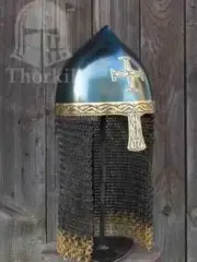 Medieval Spectacle Armor Viking Helmet With Chain mail European x-mas gift item