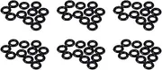 Mellisso 60 Pcs Black Rubber Oil Seal O Shaped Rings Seal Washers 8 x 4 x 2 mm