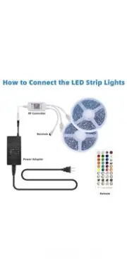 65.6FT LED Strip Lights Music Sync Remote or APP Control 600 LEDs SMD 5050 RGB
