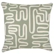 Cushion Cover-With Piping-Maze Sage-60cm x 60cm