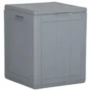 Garden Storage Box 90L Grey PP Rattan