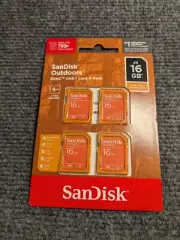 SanDisk Outdoors SDHC Card 16GB 4-Pack Trailcam Trail Cam Wildlife Camera SD